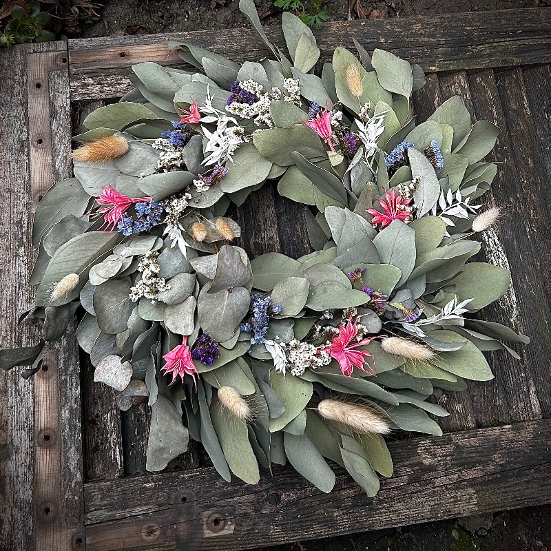 Eucalyptus száraz ajtódísz